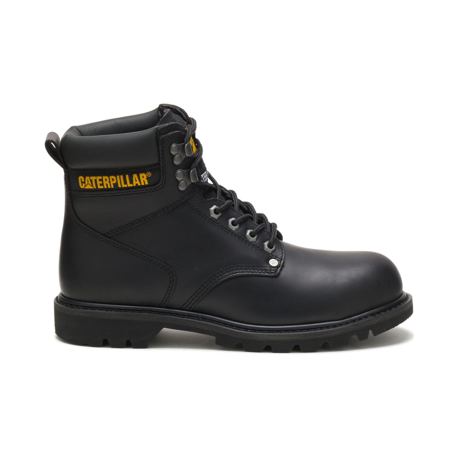 Caterpillar Second Shift Steel Toe - Mens Steel Toe Boots - Black - NZ (324ACYMJZ)